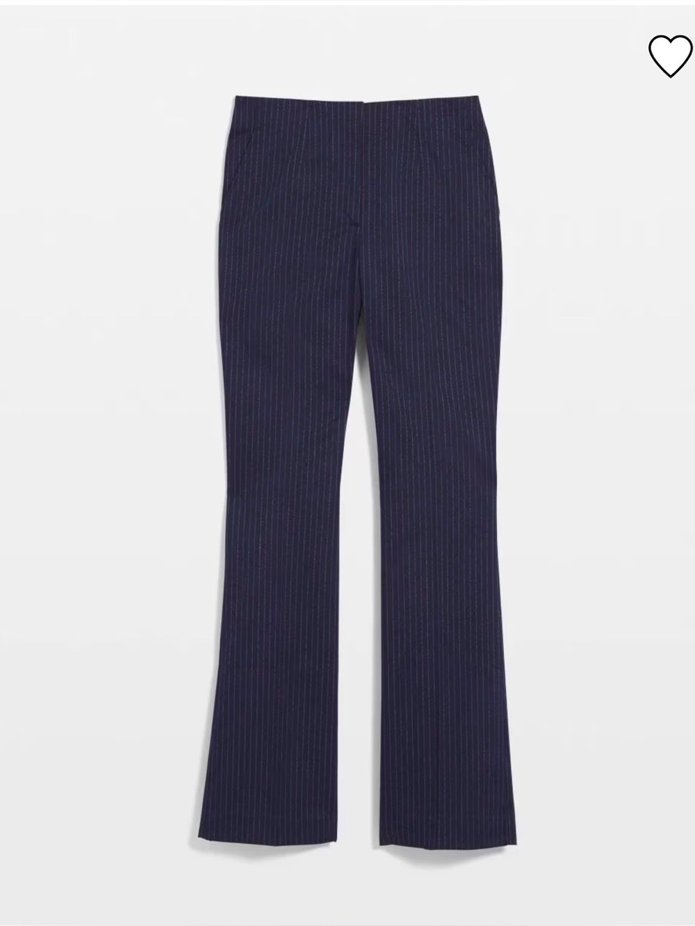 White House Black Market Navy Pinstripe Bootcut Trousers